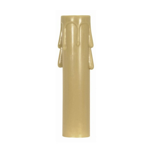 Satco | 90-1262 | Plastic Drip Candle Cover Antique 13/16" ID 7/8" OD 2-1/2"