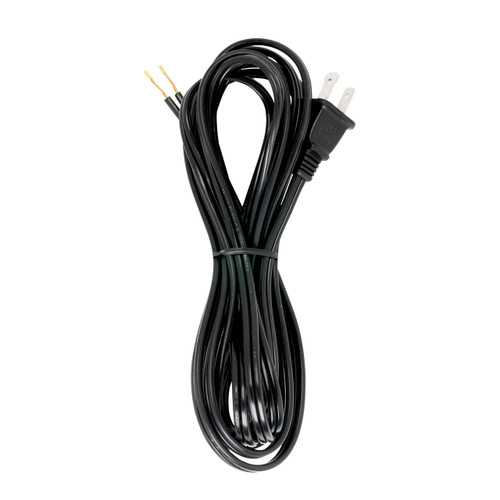 Satco | 90-1415 | 12 Foot 18/2 SPT-2 Cord Set Black Finish