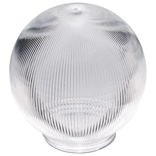 Satco | 50-927 | Clear Prismatic Ball 6" D 3-1/4" Fitter