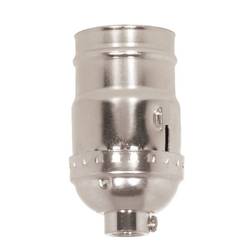 Satco | 80-1021 | 3-Way Keyless Socket Aluminum Nickel Finish