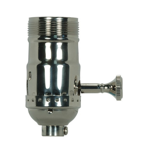 Satco | 80-1045 | 150W Full Range Turn Knob Dimmer Socket Polished Nickel