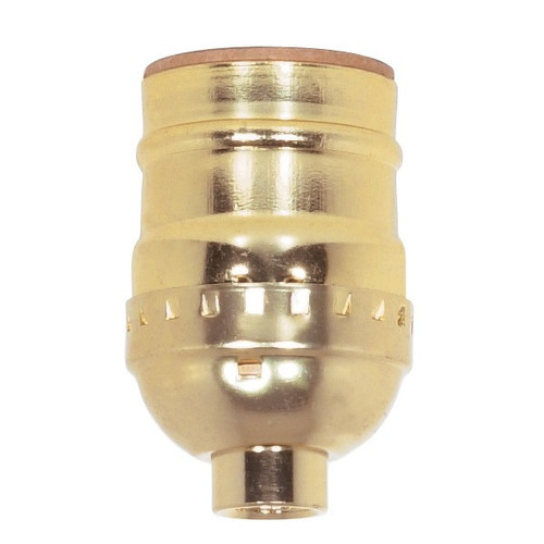 Satco | 80-1100 | Short Keyless Socket Aluminum Nickel with Set Screw