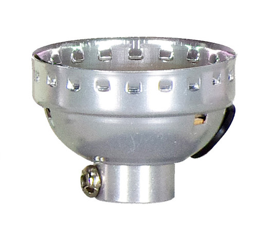 Satco | 80-1217 | Aluminum Cap with Paper Liner 1/8 IP with Set Screw Nickel