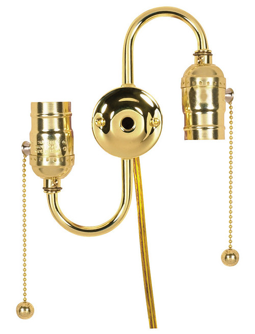 Satco | 80-1268 | Twin Pull Chain Brite Gilt with End Ball