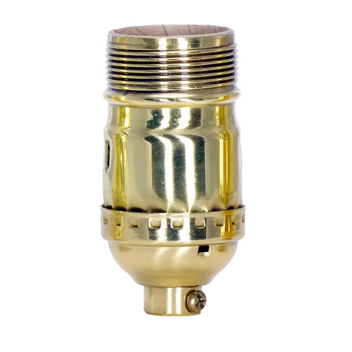 Satco | 80-1446 | Standard Keyless Socket 1/8 IPS 3 Piece Stamped Solid Brass P