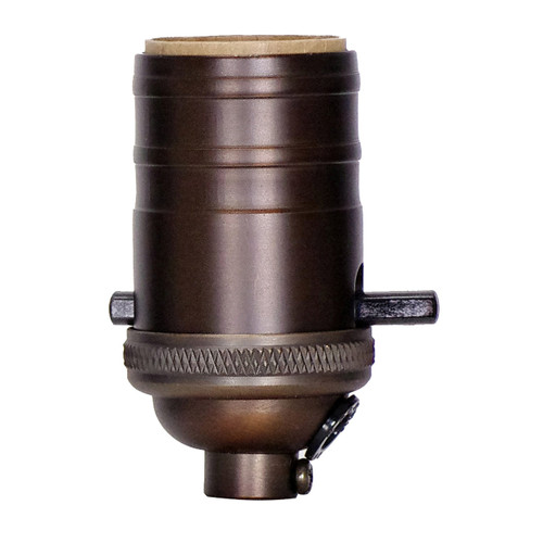 Satco | 80-2444 | On-Off Push Thru Socket Stamped Brass Dark Antique Brass