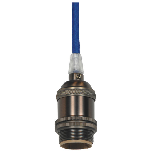 Satco | 80-2457 | Medium Base Lampholder 4pc. Solid Brass Prewired Uno Ring 10f