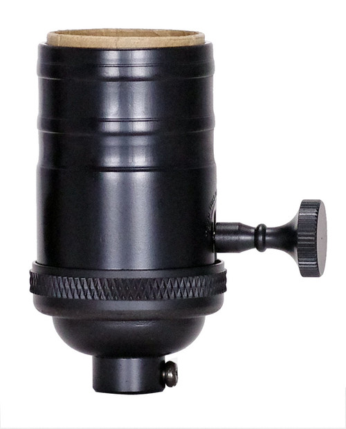 Satco | 80-2481 | On-Off Turn Knob Socket Black Finish