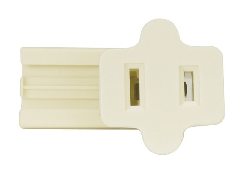 Satco | 80-2520 | Female Slide Plug Polarized 18/2 SPT-2 6A-125V Ivory