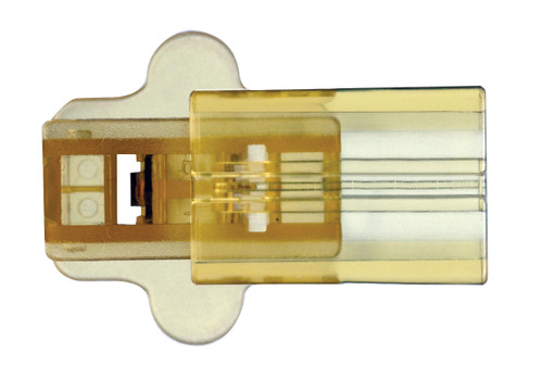 Satco | 80-2523 | Female Slide Plug Polarized 18/2 SPT-2 6A-125V Clear Gold