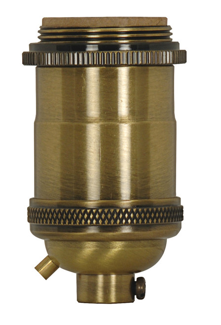 Satco | 80-2567 | Medium Base Lampholder 4pc Solid Brass Polished Brass
