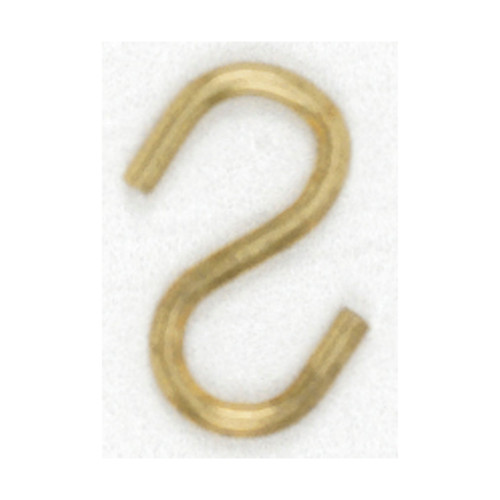 Satco | 90-008 | Brass Plated S-Hook 1"
