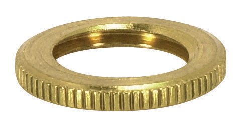 Satco | 90-014 | Brass Knurled Locknut 1/4 IP 3/4" D