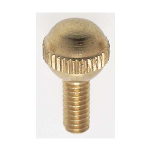 Satco | 90-035 | Solid Brass Thumb Screw Burnished & Lacquered 8/32 Ball Head