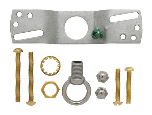 Satco | 90-058 | Ribbed Canopy Kit Chrome Finish 5" D 7/16" Center Hole