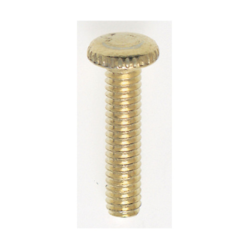Satco | 90-059 | Steel Knurled Head Thumb Screws 8/32 3/4" Length Brass Plated