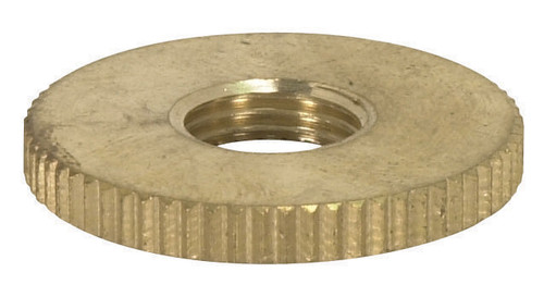 Satco | 90-1601 | Brass Knurled Locknut 1/8 IP 1" D Unfinished