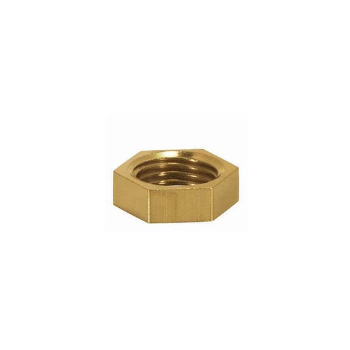 Satco | 90-1701 | Brass Hexagon Locknut 1/4 IP 11/16" Hexagon