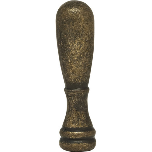 Satco | 90-1718 | Bullet Finial 2" Height 1/4-27 Antique Brass Finish