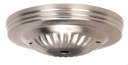 Satco | 90-1879 | Ribbed Canopy Brushed Nickel 5" D