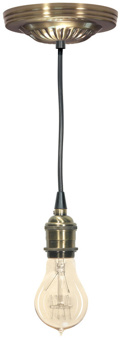 Satco | 90-1890 | Ribbed Canopy Kit Antique Brass 5" D.