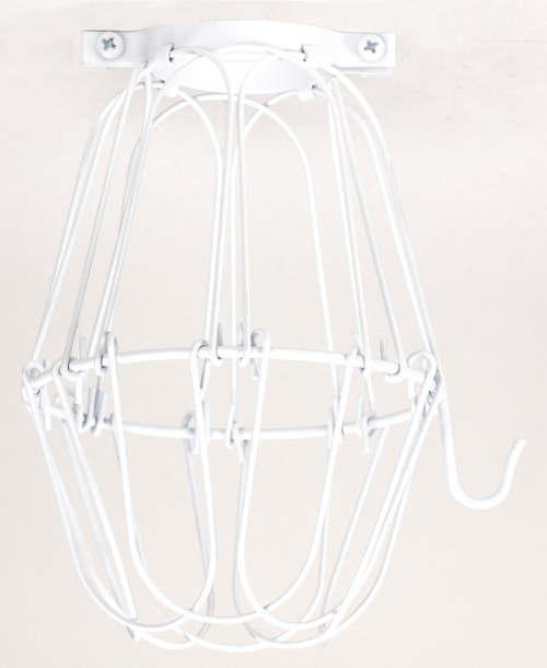 Satco | 90-1917 | Light Bulb Cage White Finish 5-3/4" Height