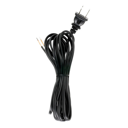 Satco | 90-2034 | 12 Ft. 18/2 SPT-1 Cord Set Black 72" Hank 150 Carton Polarize