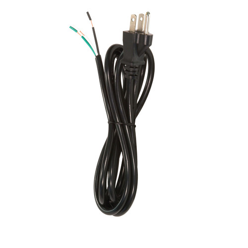 Satco | 90-2085 | 8 Foot Heavy Duty Cord Set Black Finish
