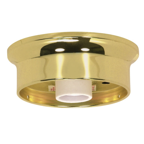 Satco | 90-231 | 4" Wired Holder Polished Brass