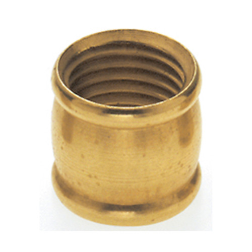 Satco | 90-241 | Brass Coupling 1/2" Long 1/4 IP Burnished and Lacquered