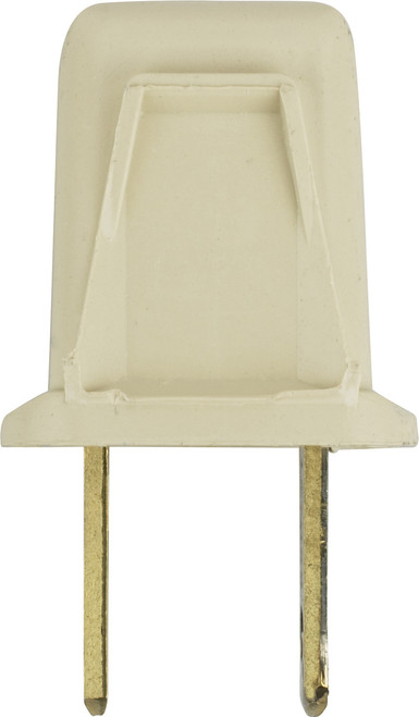 Satco | 90-393 | Attachment Plug Polarized 18/2-SPT-1 10A-125V Ivory Finish