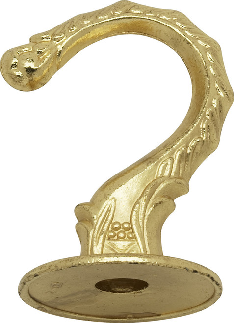 Satco | 90-440 | Die Cast Large Swag Hook Brass Plated 10lbs Max