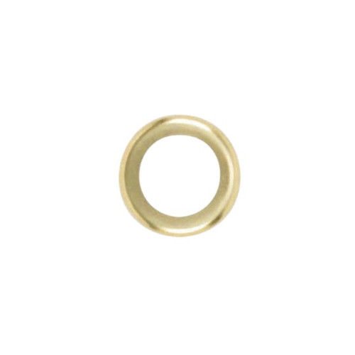 Satco | 90-472 | Steel Check Ring Curled Edge 1/4 IP Slip Brass Plated 1" D