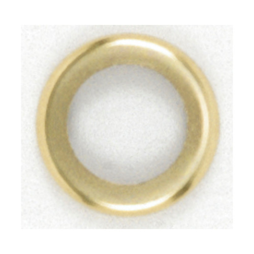 Satco | 90-473 | Steel Check Ring Curled Edge 1/4 IP Slip Brass Plated 1-1/4"