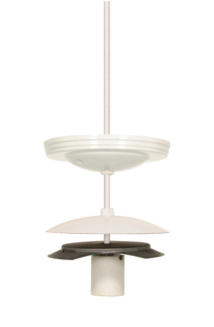 Satco | 90-615 | 4" Neckless Ball Holder Kit White For 3-7/8" Glass 8ft 18/3 S