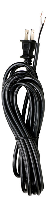 Satco | 90-2575 | 15 Foot 18/2 SVT 105C Heavy Duty Cord Set Black Finish 50 Car