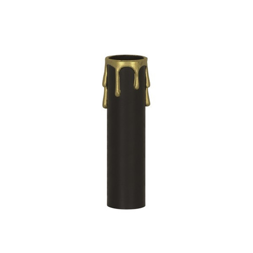 Satco | 90-368 | Plastic Drip Candle Cover Black 3" Height