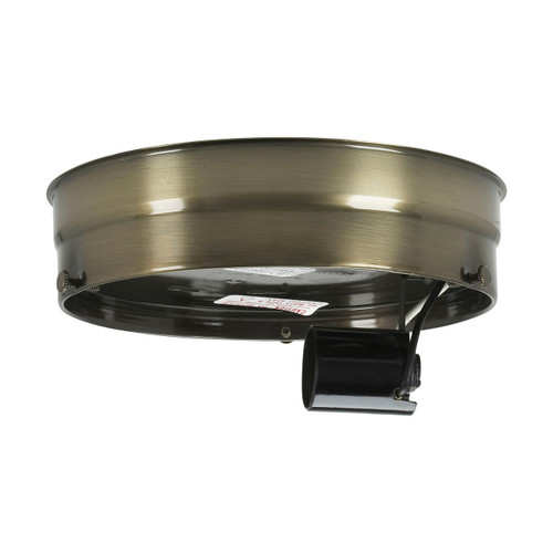 Satco | 90-763 | 6" 1-Light Ceiling Pan Antique Brass Finish Includes Hardware