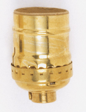 Satco | 90-871 | Short Keyless Socket Polished Brass