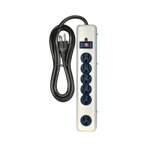Satco | 91-235 | 6 Outlet Metal Surge Strip 6 14/3 SJT