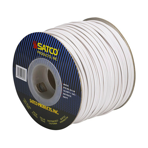 Satco | 93-130 | Lamp and Lighting Bulk Wire 18/2 SPT-1 250 Ft White