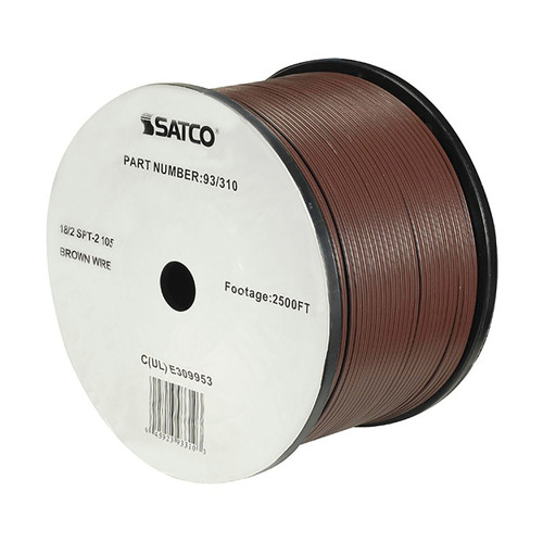 Satco | 93-310 | 18/2 SPT-2 105C 2500 Reel Brown