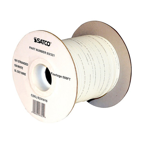 Satco | 93-321 | Lighting Bulk Wire 18/1 Stranded AWM UL 3321 150C 500 Foot