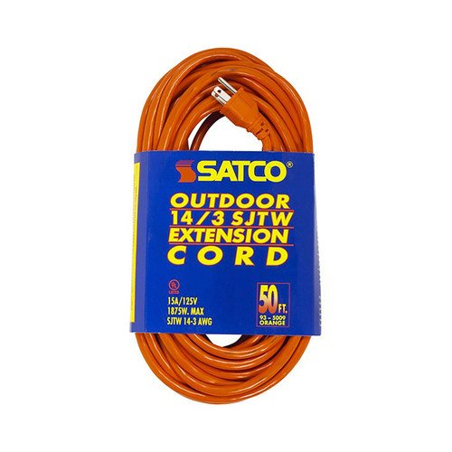 Satco | 93-5009 | 50 Orange Outdoor Extension Cord