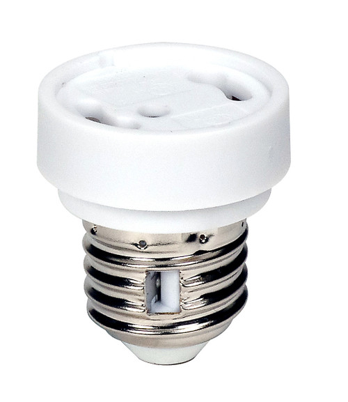 Satco | S70-210 | White Medium To GU24 Socket Reducer E26 GU24 3/4" Ext.