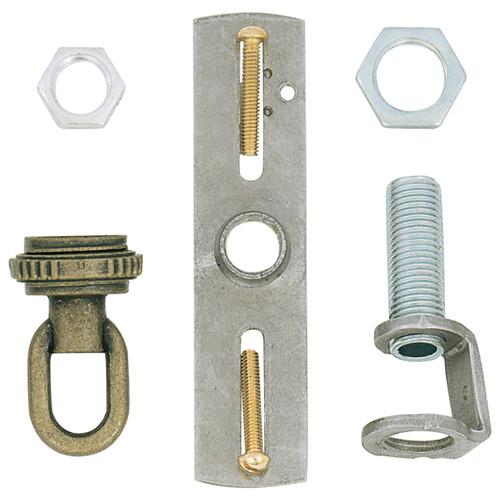 Satco | S70-352 | Loop and Ring Kit Antique Brass Finish