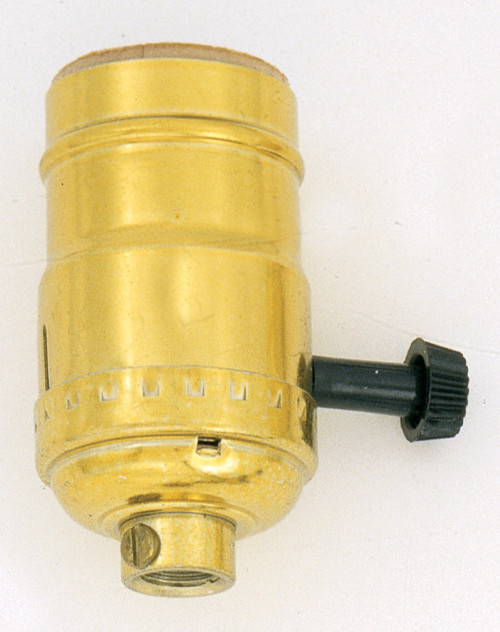 Satco | S70-413 | Standard Socket with Turn Knob Brite Gilt Finish