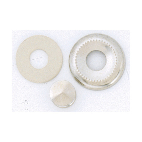 Satco | S70-639 | Ceiling Glass Lock-Up Nickel Plated Finish