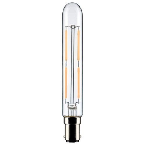 Satco | S21375 | 4W T6.5 LED Clear Double Contact 4000K 400 Lumens 120V