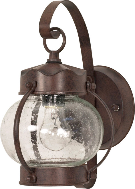 Satco | 60-3458 | 1 Light 10-5/8 in. Wall Onion Lantern Clear Seed Glass